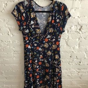 Navy floral cotton dress from Nordstrom
